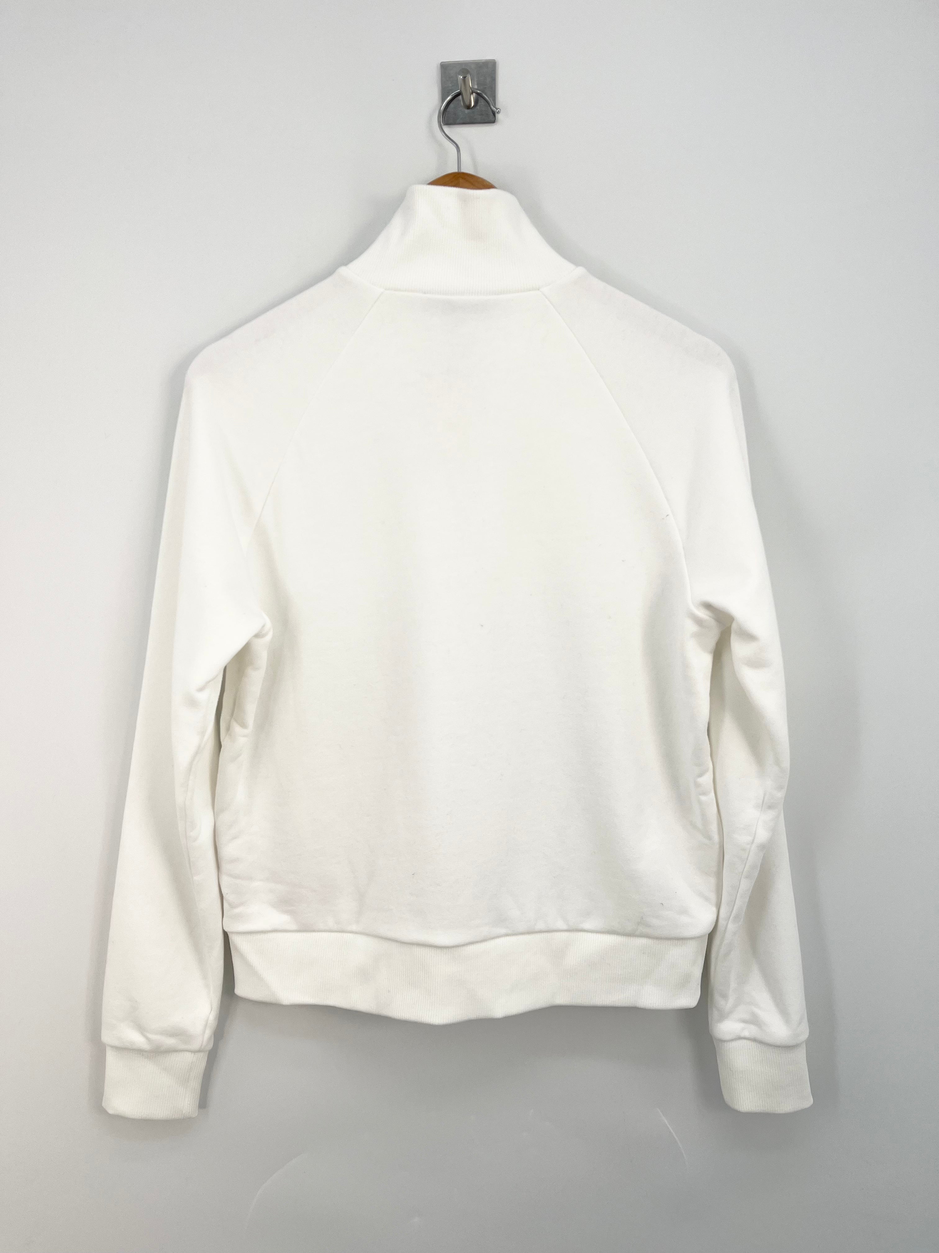 Tory Burch - Sweatshirt zippé blanc logo molleton T.S