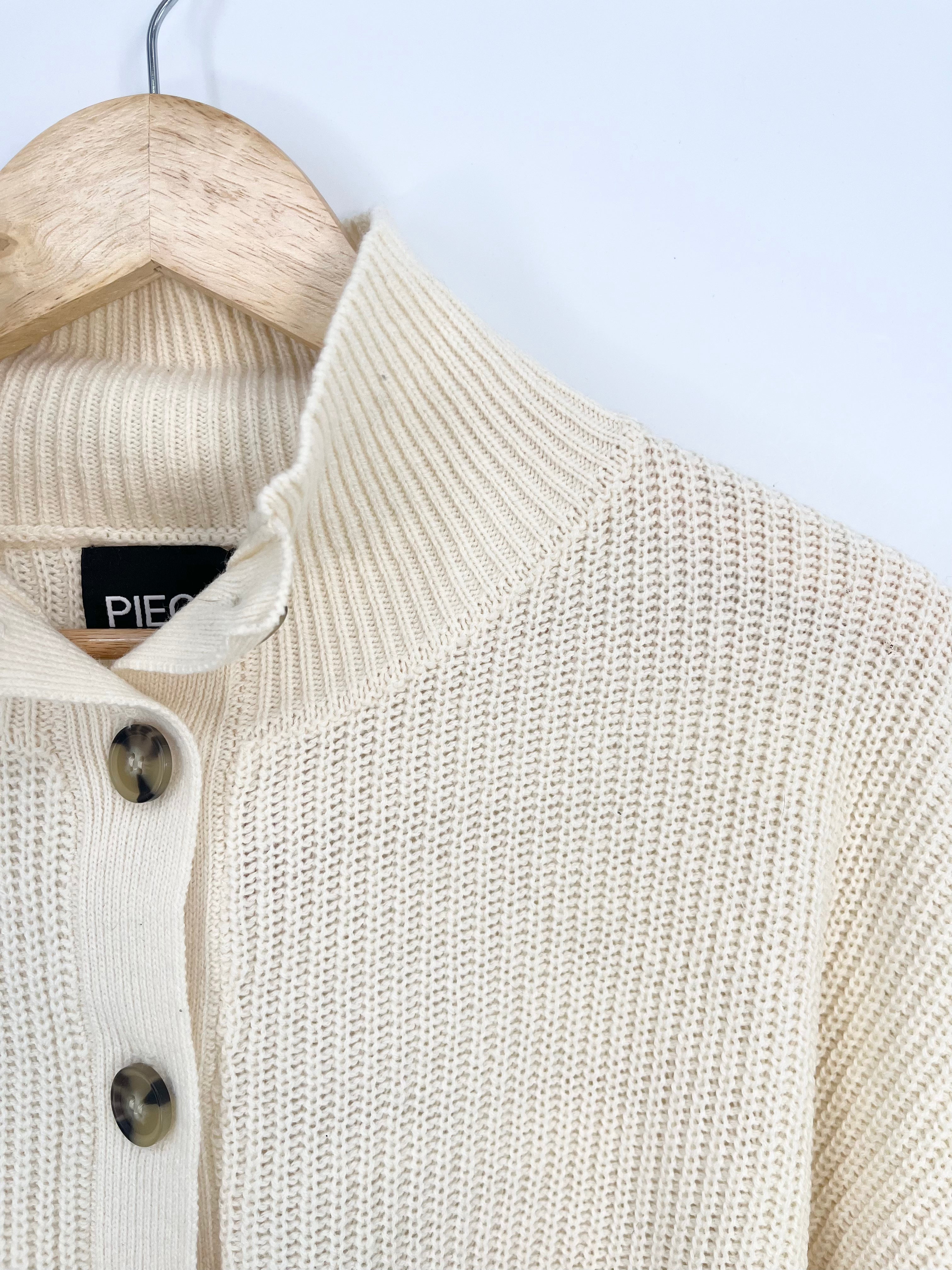 Pieces - Gilet creme en maille T.XL