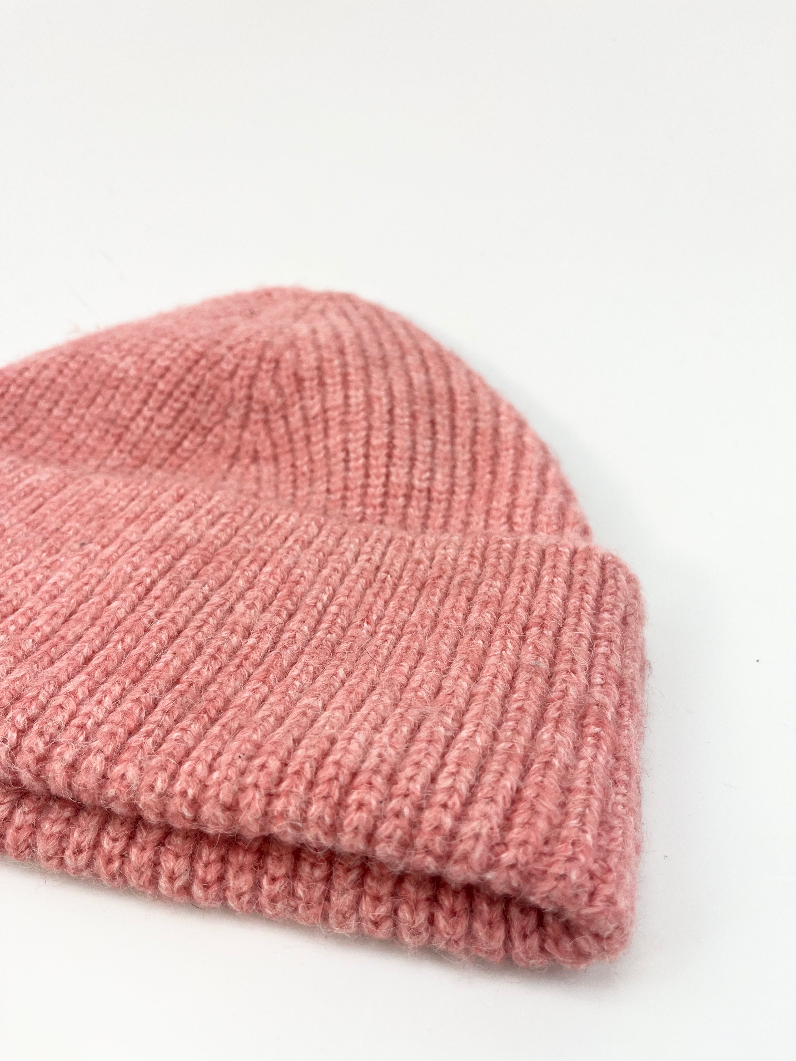 H&M - Bonnet en maille épaisse rose T.U