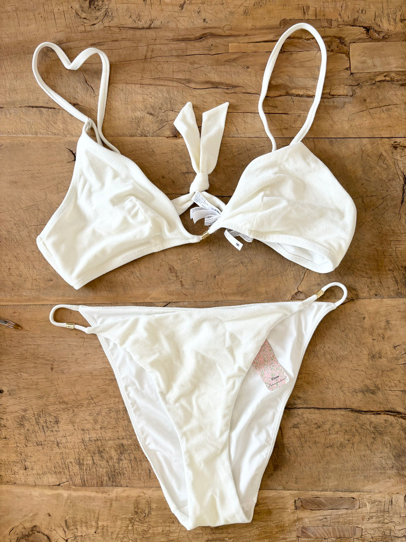 Etam x L'armoire de Soso - Bikini blanc détail doré T.44