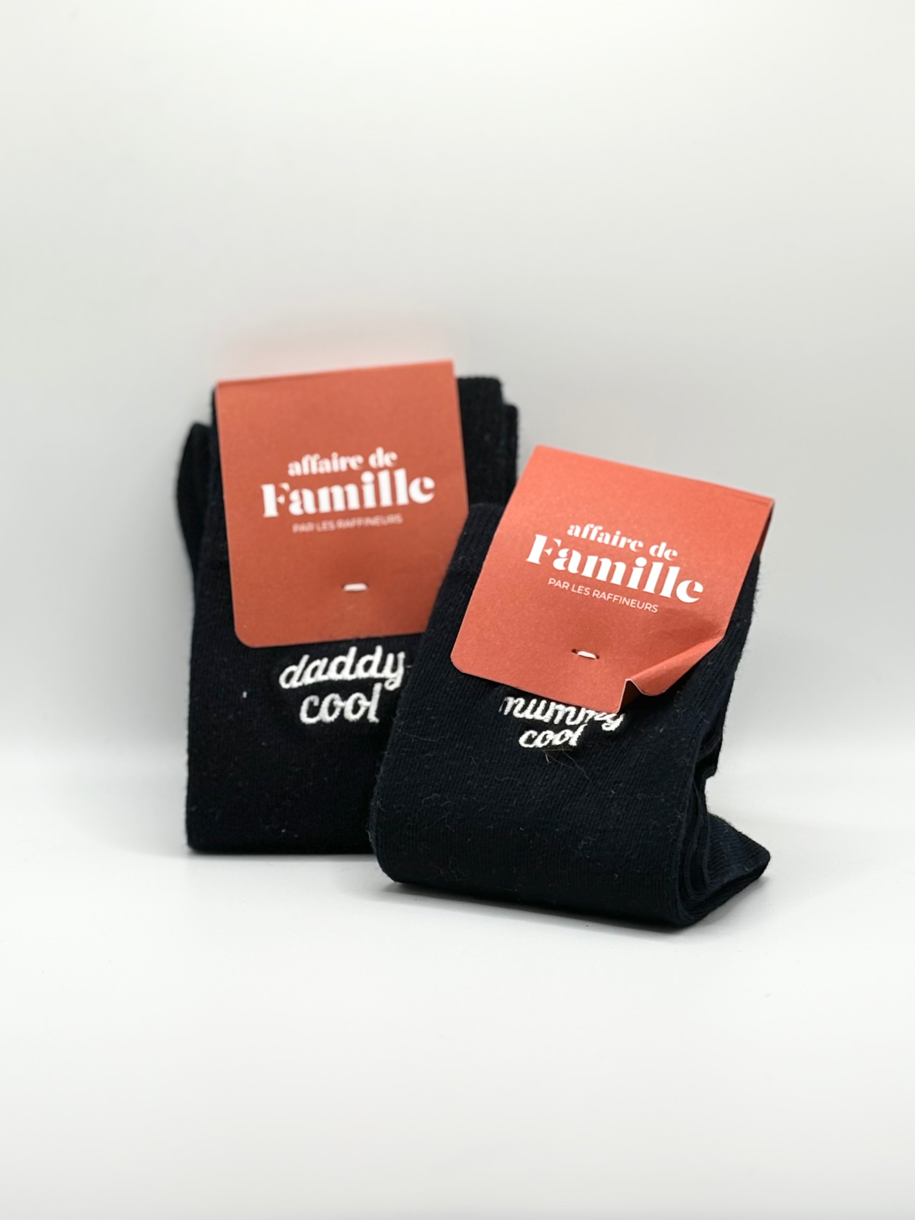 Les Raffineurs - Lot chaussettes noires Mummy Daddy Cool