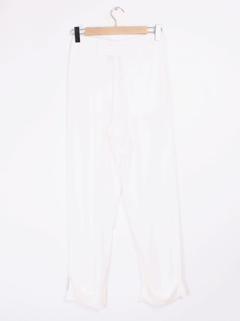 Micmac St Tropez - Pantalon soie blanche T.S