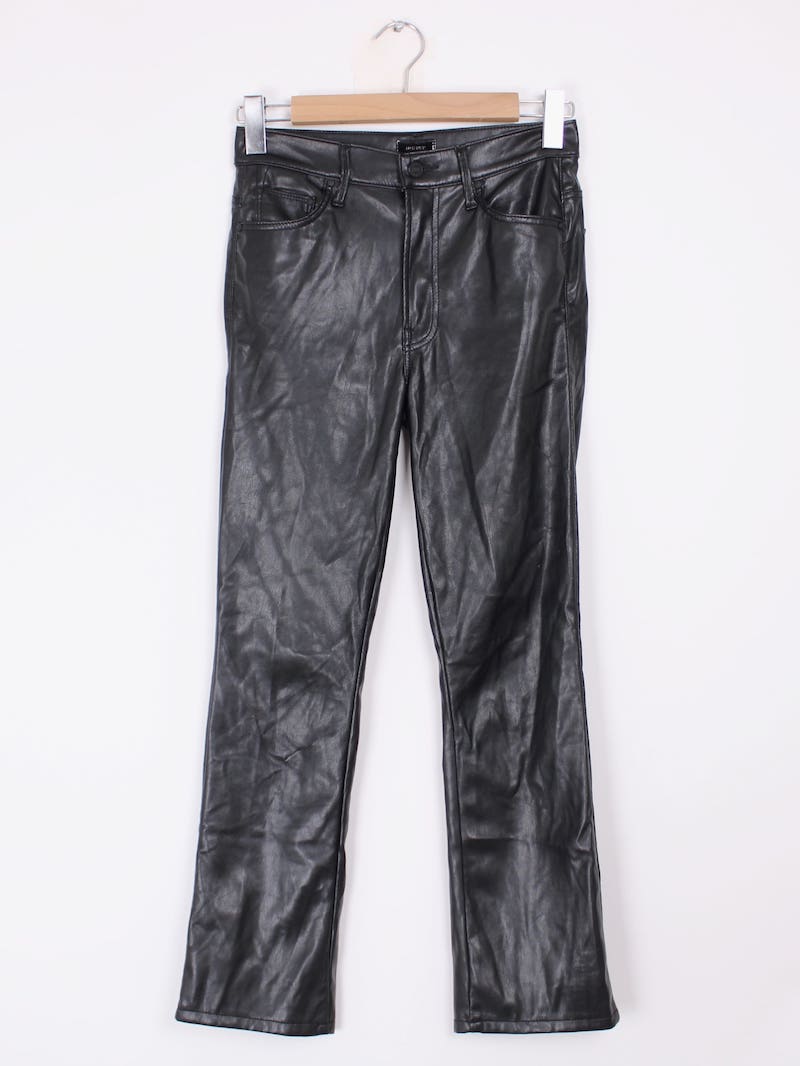 Mother - Pantalon en simili noir T.36