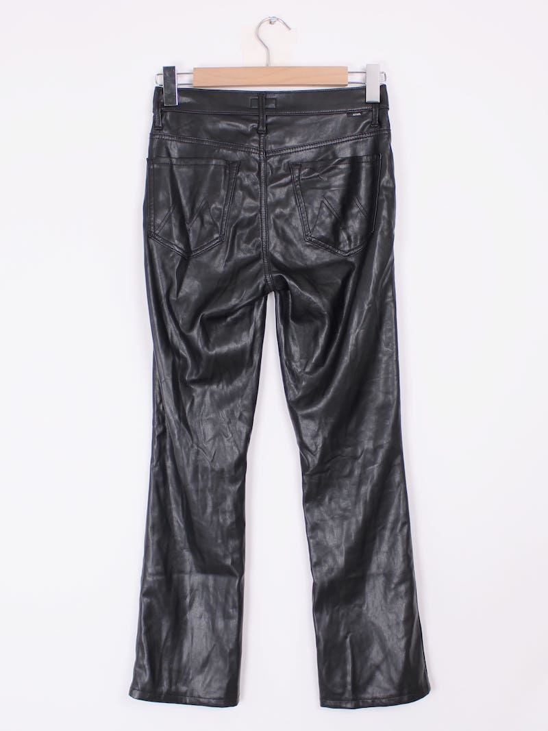 Mother - Pantalon en simili noir T.36