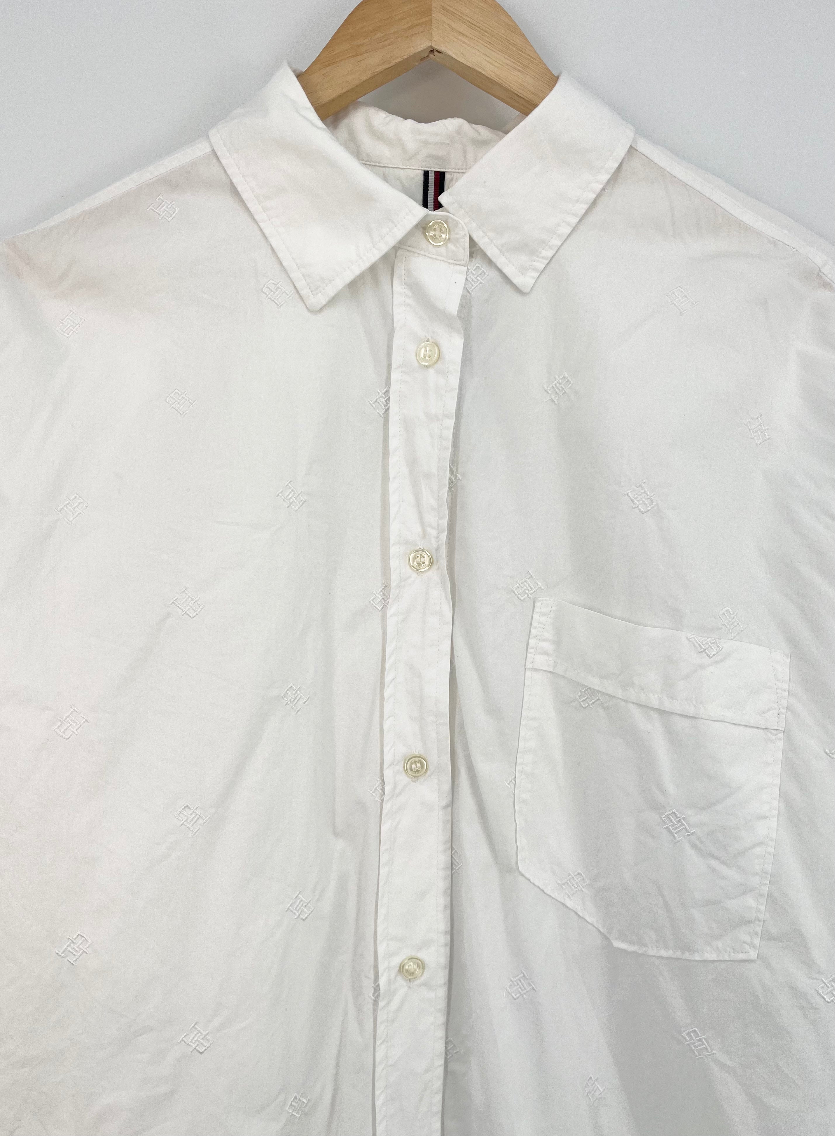 Tommy Hilfiger - Chemise blanche monogramme T.40