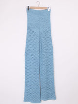 Rotate - Pantalon tricoté bleu clair T.34