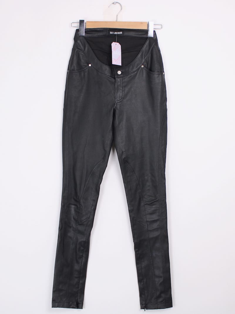 Han Kjobenhavn - Pantalon simili cuir échancré T.36