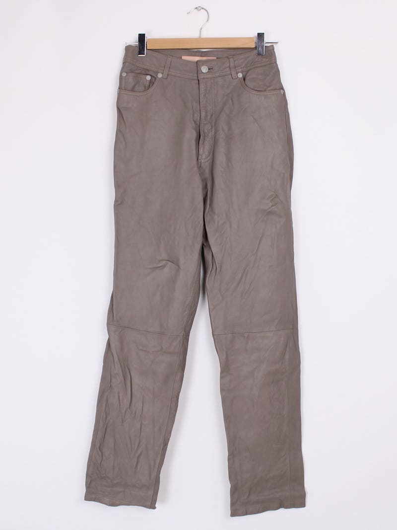 JJXX - Pantalon en cuir marron T.S