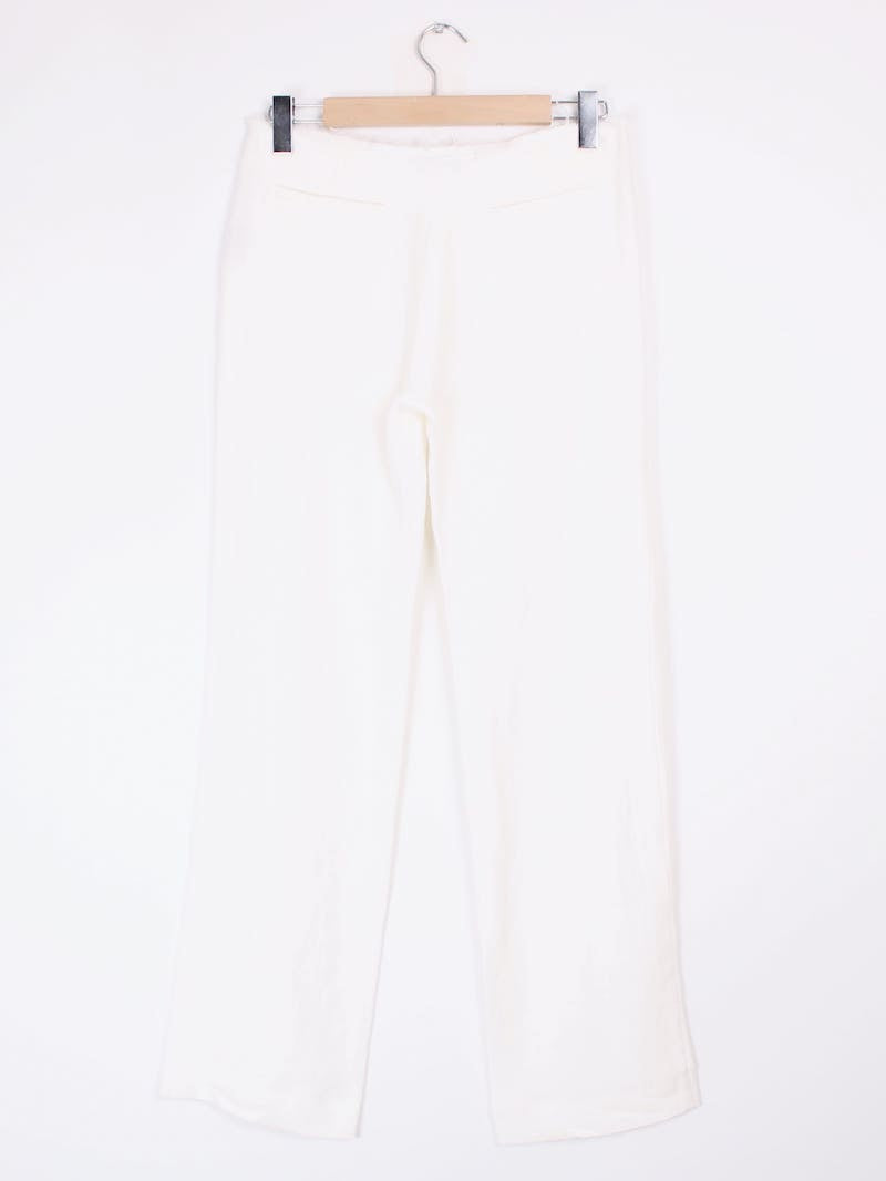 St Agni - Pantalon blanc en lin T.S