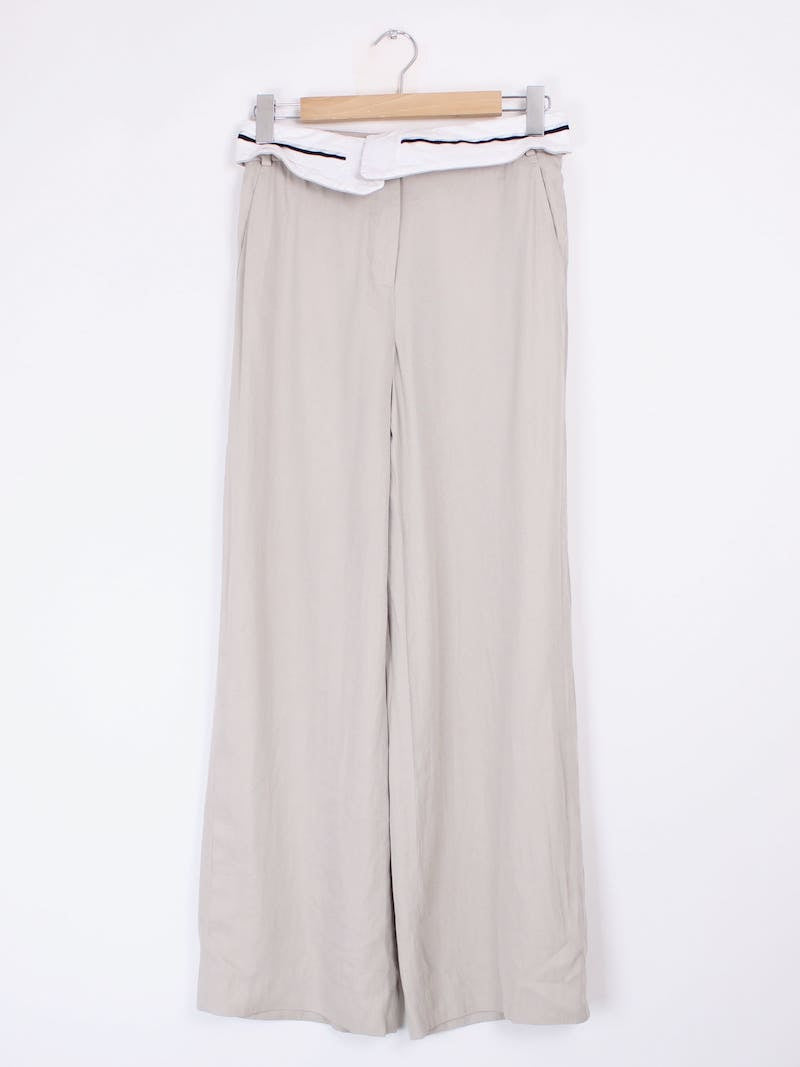 Ba&sh - Pantalon beige gris taille haute T.1