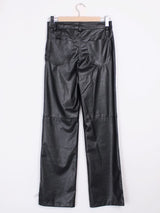 Pull & Bear - Pantalon simili noir T.36