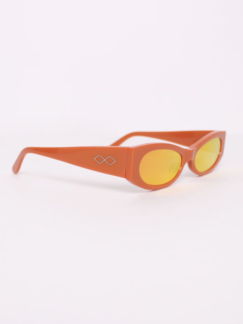 Karen Wazen - Lunettes cat eyes oranges reflets