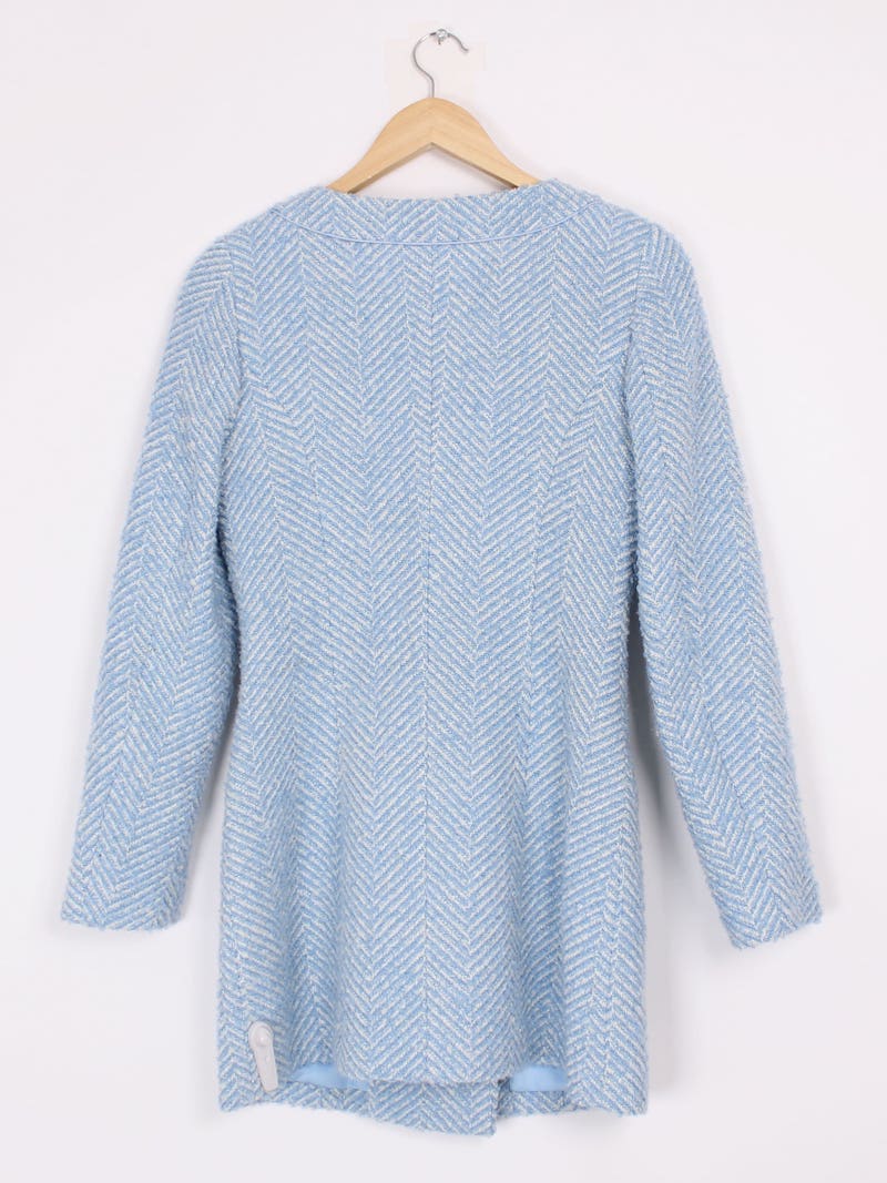 Mood x Miura - Robe tweed bleu clair T.S