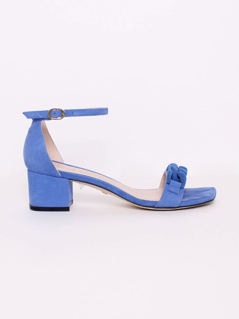 Stuart Weitzman - Sandales velours bleu T.39