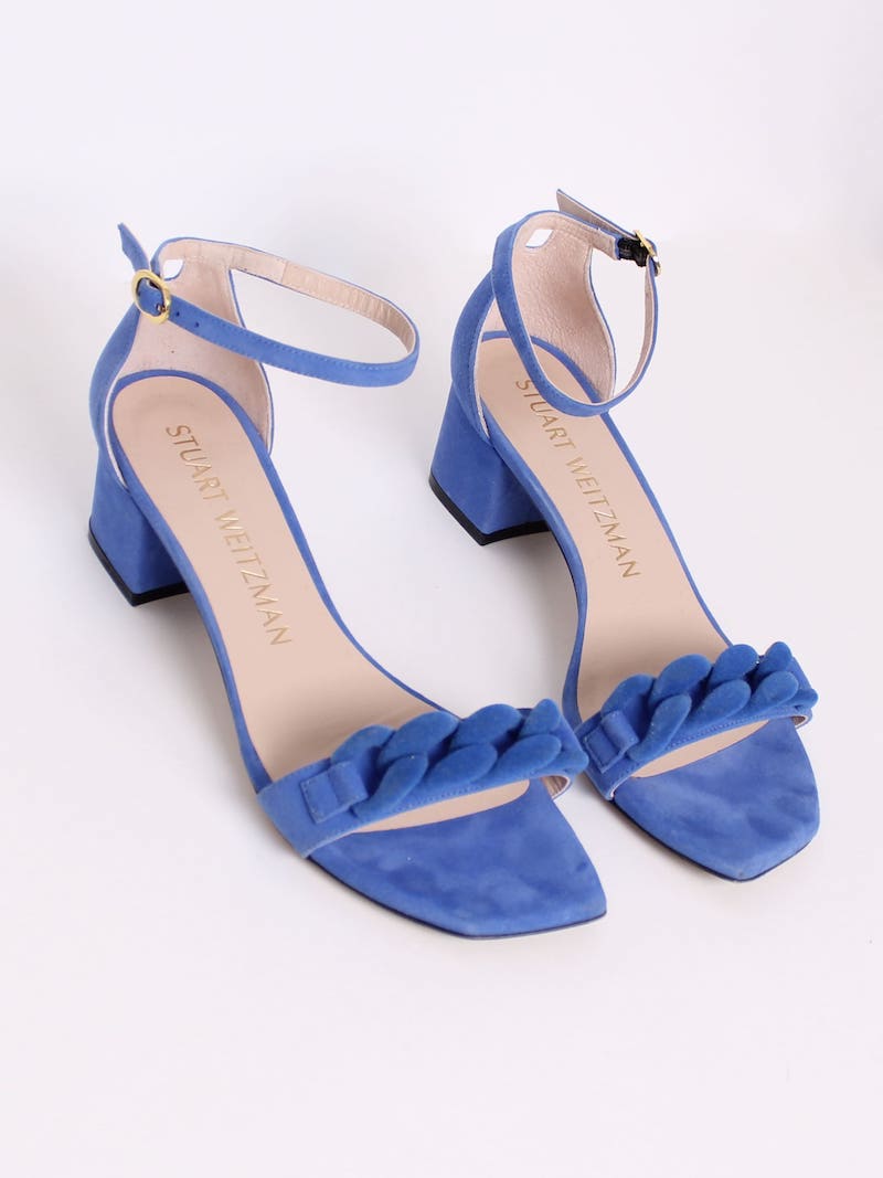 Stuart Weitzman - Sandales velours bleu T.39