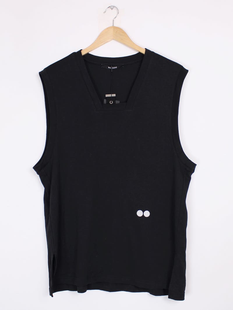Songzio - T-shirt noir sans manches T.48