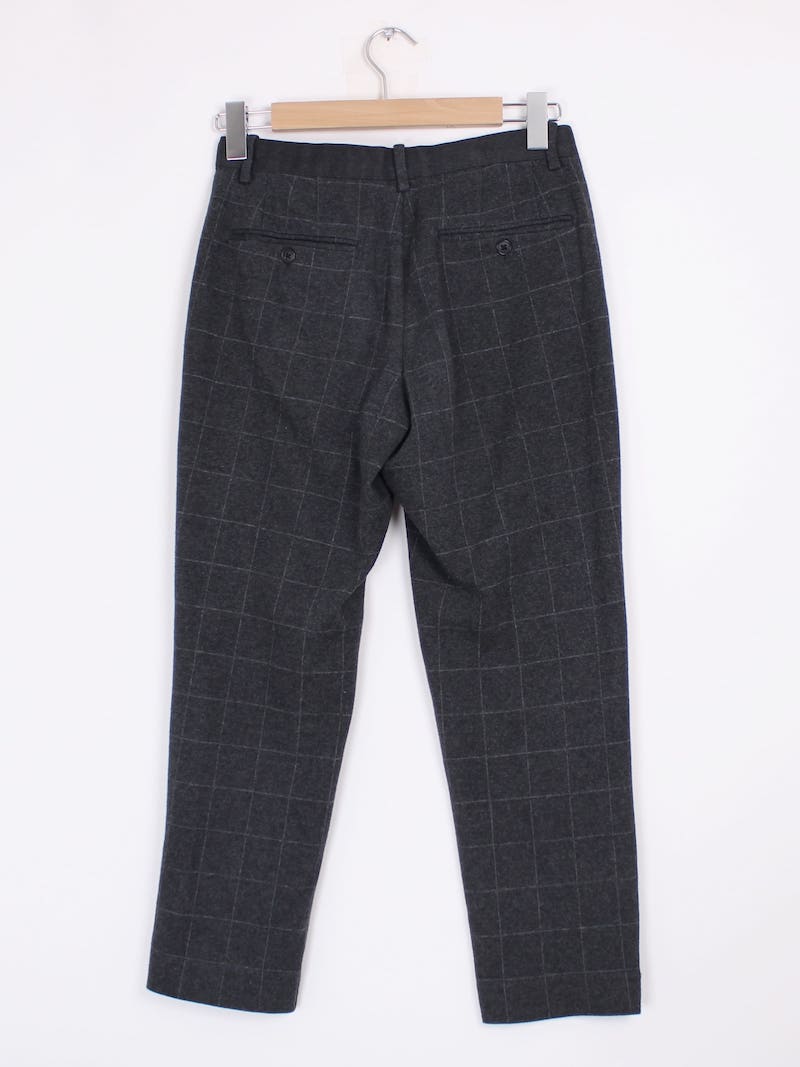 Uniqlo - Pantalon gris foncé à carreaux T.S