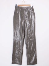 Remain - Pantalon cuir vinyle taupe T.38