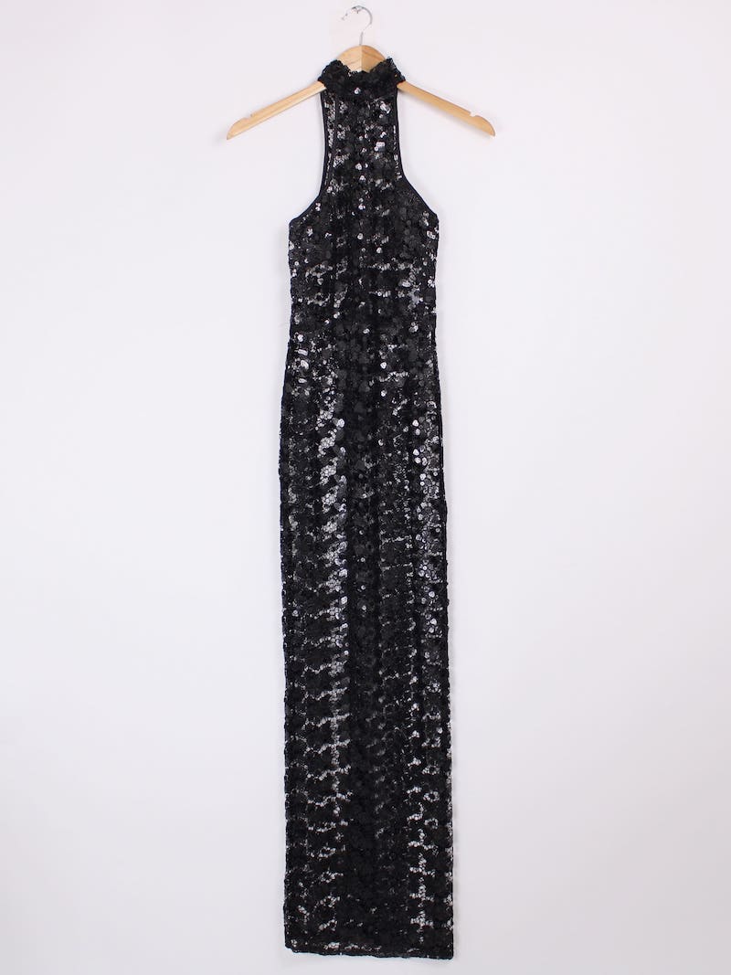 New Arrivals - Robe longue sequins noirs T.34