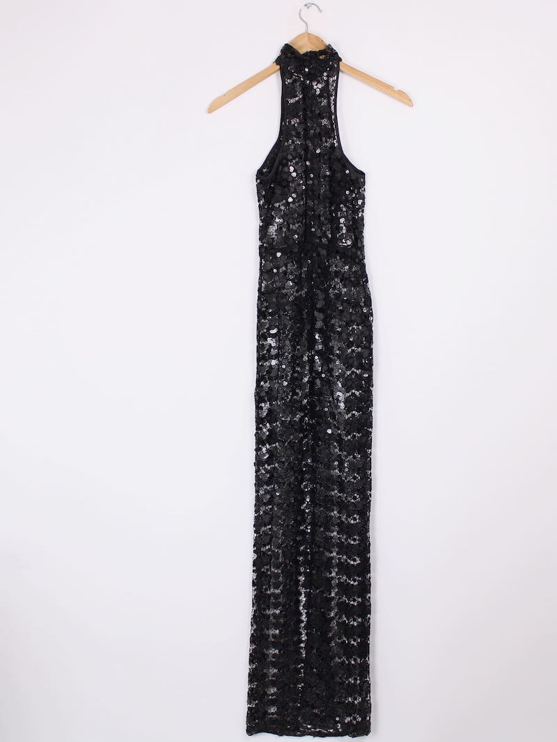 New Arrivals - Robe longue sequins noirs T.34