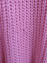 H&M - Robe pull crochet rose dos nu T.M
