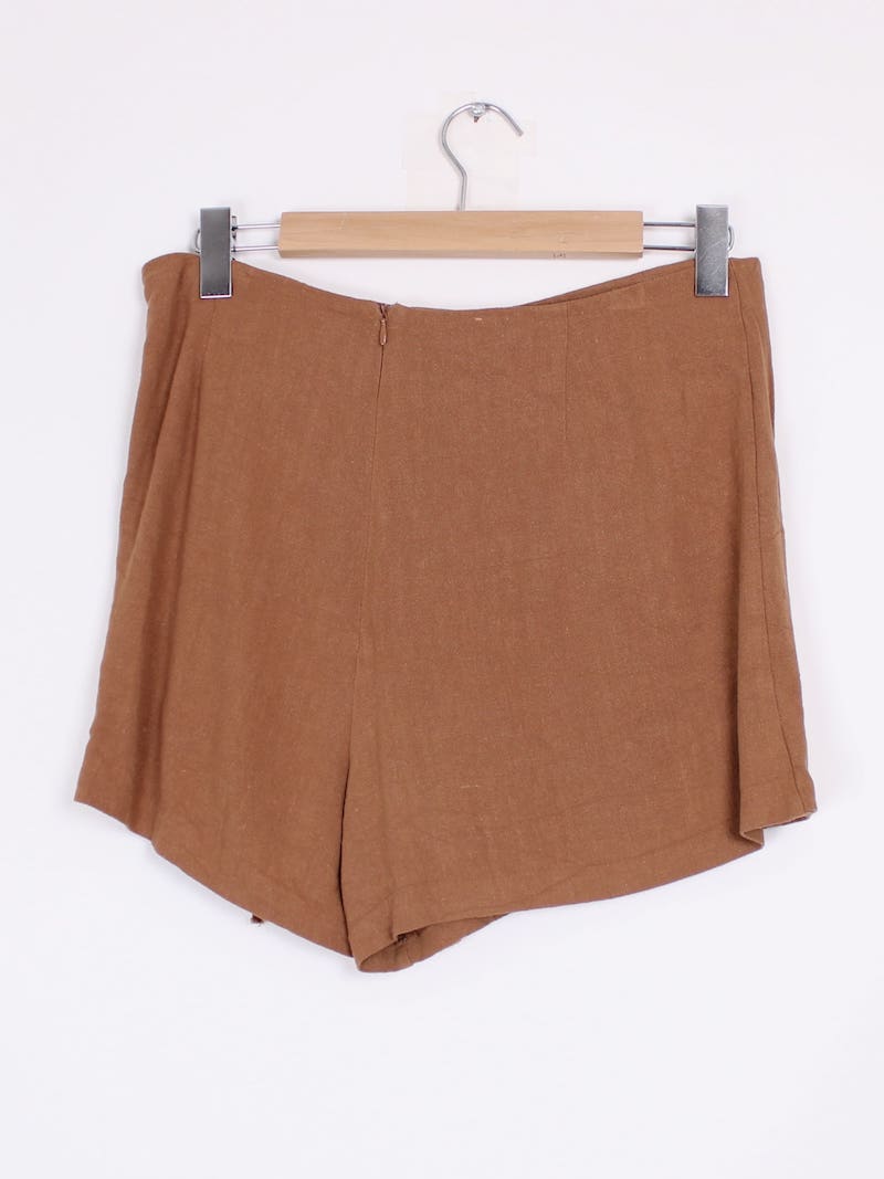 Stradivarius - Jupe short marron T.42