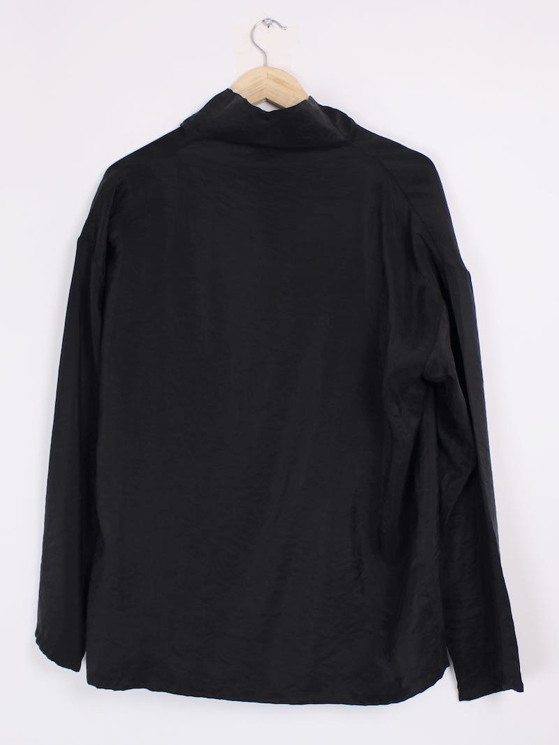 Lebrand - Blouse noire col cheminée T.U.