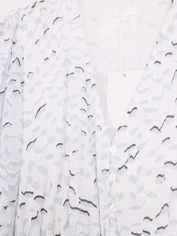 Lala Berlin - Robe blanche à motifs bleus T.S