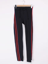 YEEZY - Pantalon Season 5 noir à lacet bandes rouges T.XS