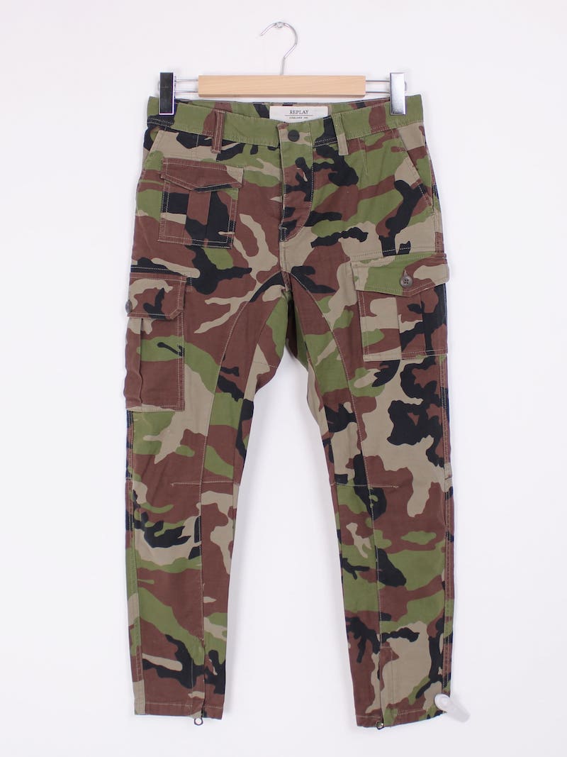 Replay - Pantalon cargo camouflage T.36