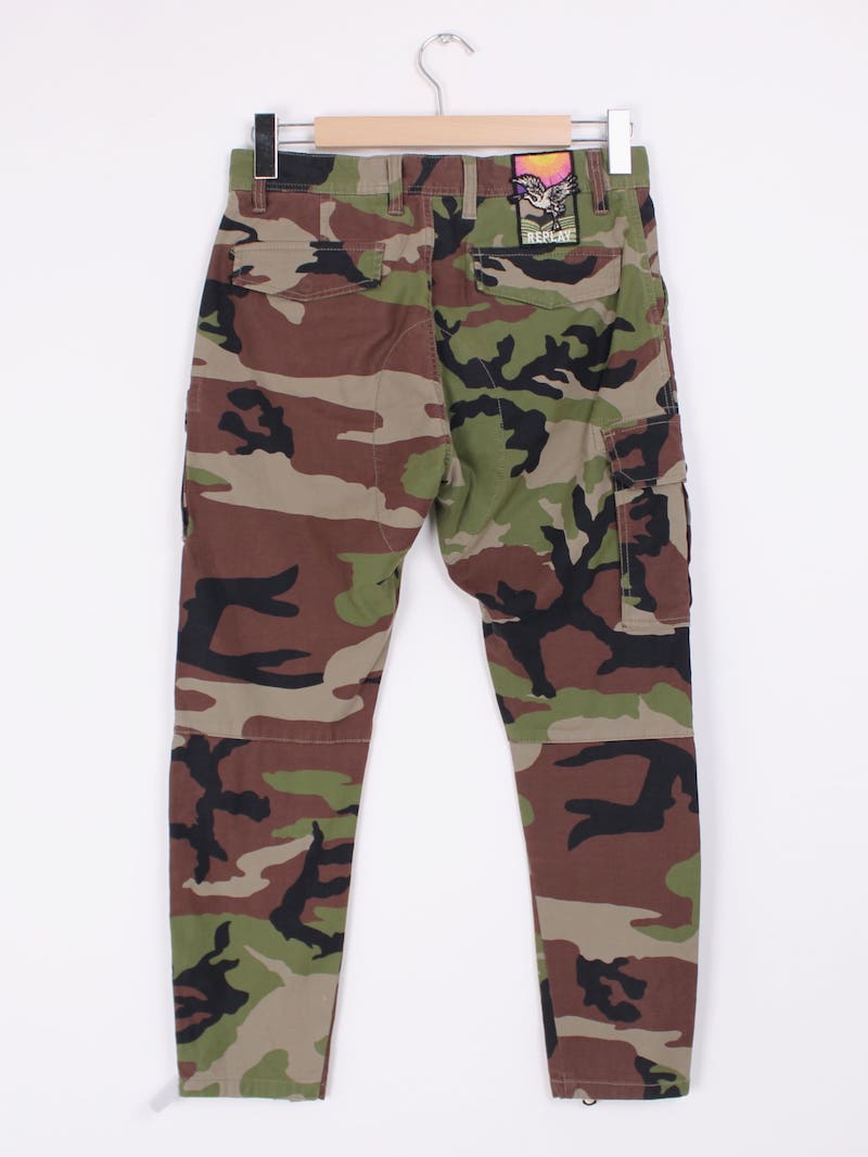 Replay - Pantalon cargo camouflage T.36