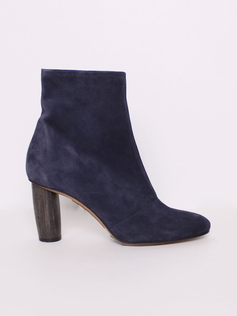 Michel Vivien - Bottines bleue en daim T.40,5