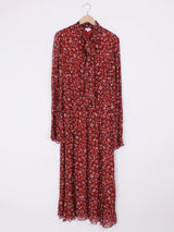 Lala Berlin - Robe longue rouge à fleurs T.S