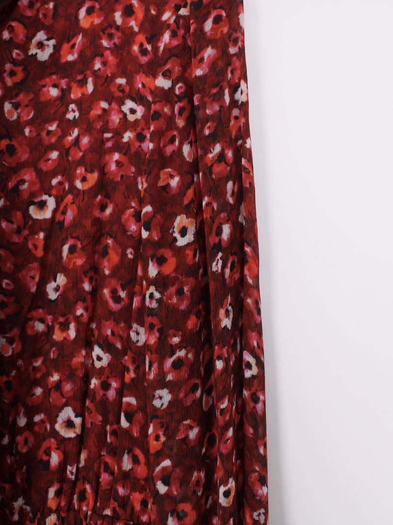 Lala Berlin - Robe longue rouge à fleurs T.S